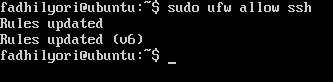 Mengijinkan ssh port