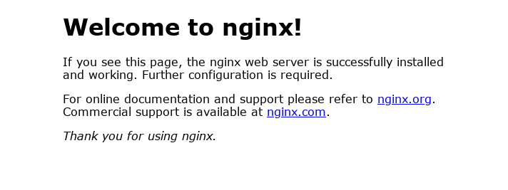 Nginx Welcome Screen