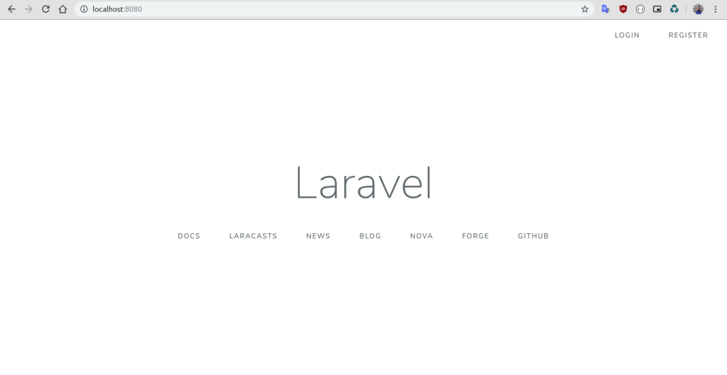 Laravel Welcome Screen